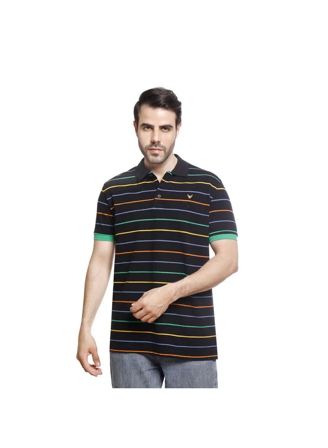 Coup Coup Men’s Multicolor Striped Polo Shirt