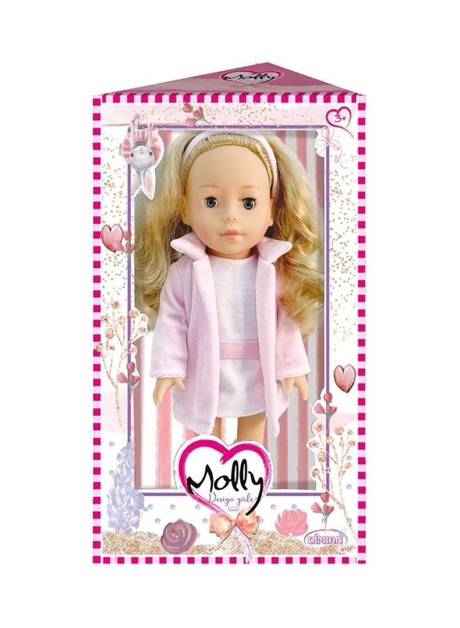 Dimian Bambolina - Glamour Girl Doll With A White And Pink Outfit - Image 1