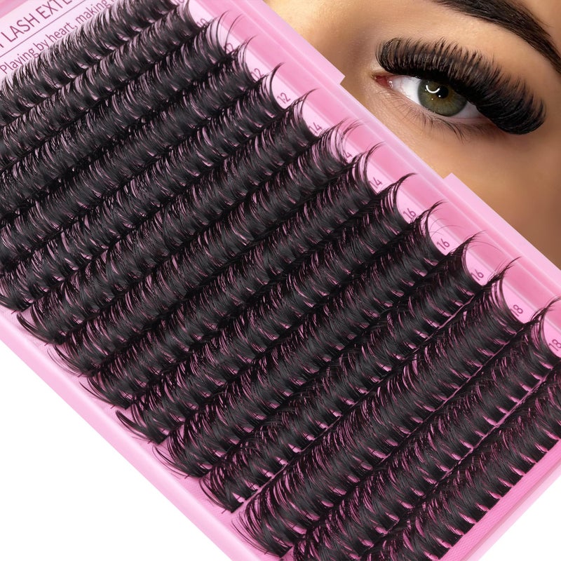 Geeneiya Full Lash Extension Kit 10-18MM Volume Eyelash Extension Kit D Curl Cluster Lashes Individual Eyelashes Kit with Waterproof Lash Bond and Seal, Lash Tweezers (10-18MM, 280Pcs, 70P) - Image 5
