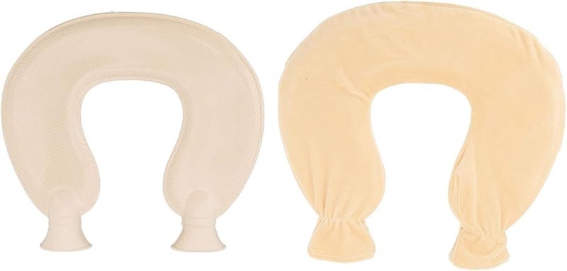 Yellow U Shaped Hot Water Bottle 1L With Soft Cover For Neck Shoulder Warm In Winter - Image 1