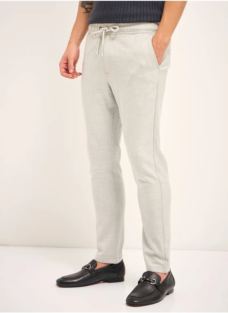 THE BEAR HOUSE THE BEAR HOUSE Men’s Formal Trouser – Lightw eighted & Comfortable, Perfect for Casual Wear, Ideal for Everyday & Summer Wear | SIZE-28 to 40 | TRO-FIGOLA-GY_PRNT