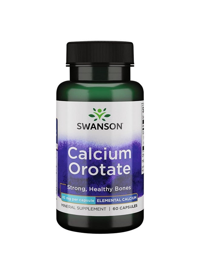Swanson Calcium Orotate 85 Milligrams 60 Capsules - Image 1