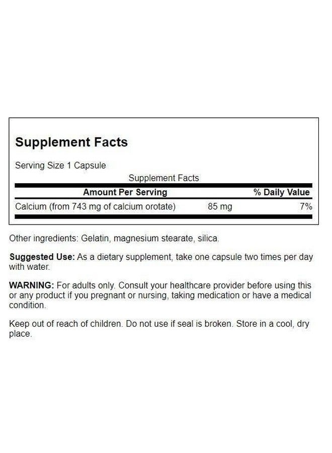 Swanson Calcium Orotate 85 Milligrams 60 Capsules - Image 2