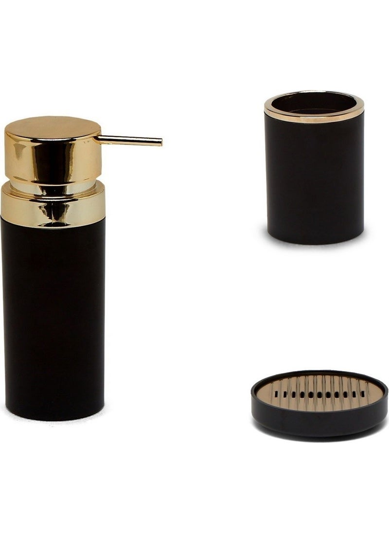 Primanova - Lenox Black Gold 3-Piece Bathroom Set - Image 1