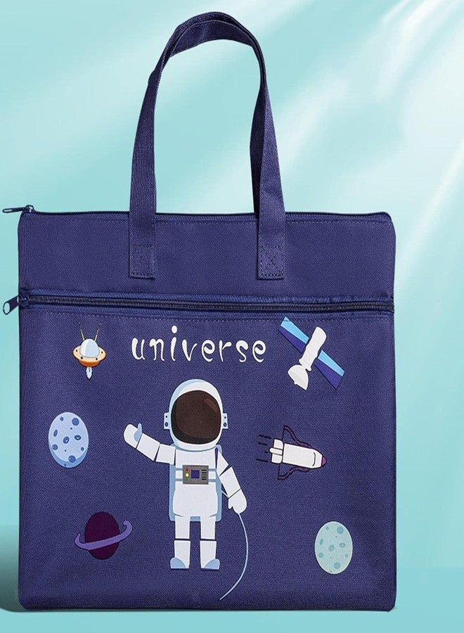 PEZYOX Canvas Shoulder Tote Bag for Kids - Cute Shopping Bag for Boys & Girls, Lunch bag, Tuition, Picnic, Travel Bag, Lightweight & Durable, Stylish Toddler Bag for Everyday Use (Universe) - Image 2