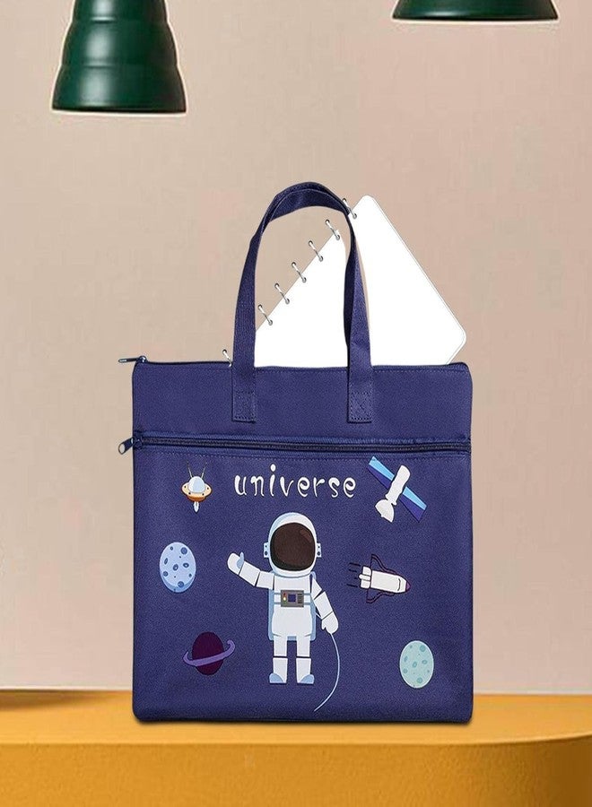 PEZYOX Canvas Shoulder Tote Bag for Kids - Cute Shopping Bag for Boys & Girls, Lunch bag, Tuition, Picnic, Travel Bag, Lightweight & Durable, Stylish Toddler Bag for Everyday Use (Universe) - Image 3