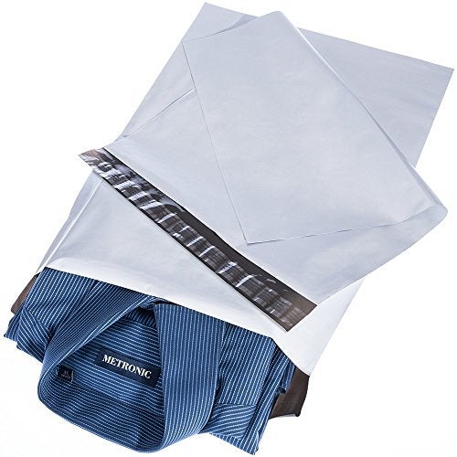 Metronic Poly Mailers 12x15.5 100 Pcs, Medium Shipping Bags for Clothing, Waterproof Mailers Poly Bags for Small Business, Shipping Envelopes Mailing Bag Package Bags Bulk in White - Image 1
