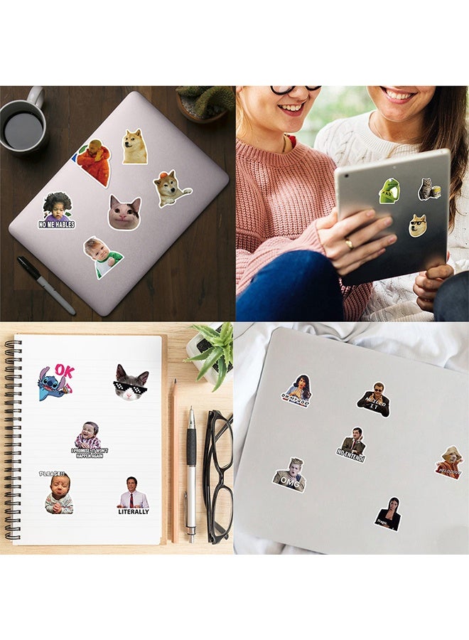100Pcs Waterproof Stickers for Water Bottle, Laptop, Skateboard Computer, Phone,Cute Funny Meme Waterproof Vinyl Stickers for Kids Teens - Image 4