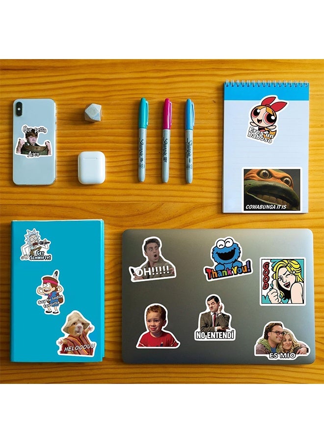 100Pcs Waterproof Stickers for Water Bottle, Laptop, Skateboard Computer, Phone,Cute Funny Meme Waterproof Vinyl Stickers for Kids Teens - Image 3
