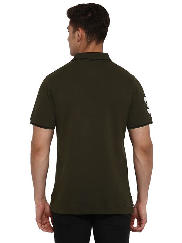 AMERICAN CREW Polo Regular Fit T-Shirt For Men (Ac580-M_Olive) - Image 3