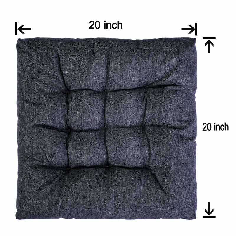 SEKUMDAN Outdoor Indoor Chair Cushions 20"x20" - Patio Furniture Cushion Set of 2 Comfortable Non-Slip Seat Pads Cover for Wicker Adirondack Deck Rocking Metal Chairs Universal Fit (2, Dark Grey) - Image 3
