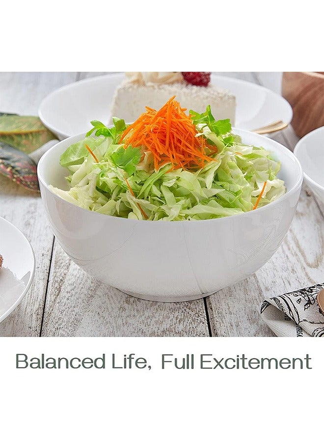 LENND 4PCS Small Cereal and Soup Bowls, Sturdy Porcelain Bowl, Dishwasher Microwave Safe, Portion Control Bowls for Ice Cream Dessert Rice - Image 2