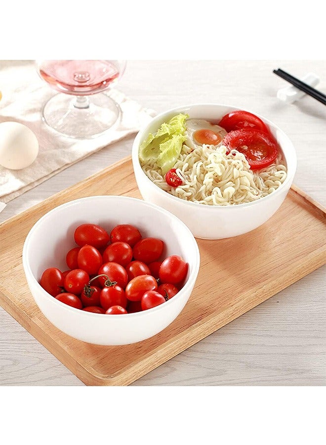 LENND 4PCS Small Cereal and Soup Bowls, Sturdy Porcelain Bowl, Dishwasher Microwave Safe, Portion Control Bowls for Ice Cream Dessert Rice - Image 5