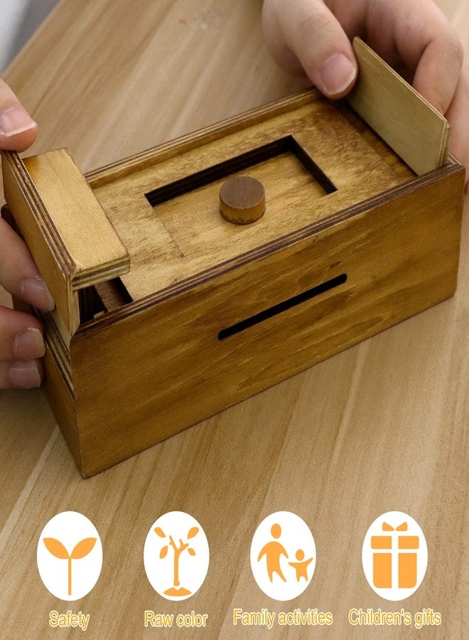Blovec Wooden Cash Puzzle Box with Secret Compartments, Surprise Holder Money Puzzle Boxes Challenging Puzzle Brain Teasers for Adults - Image 3