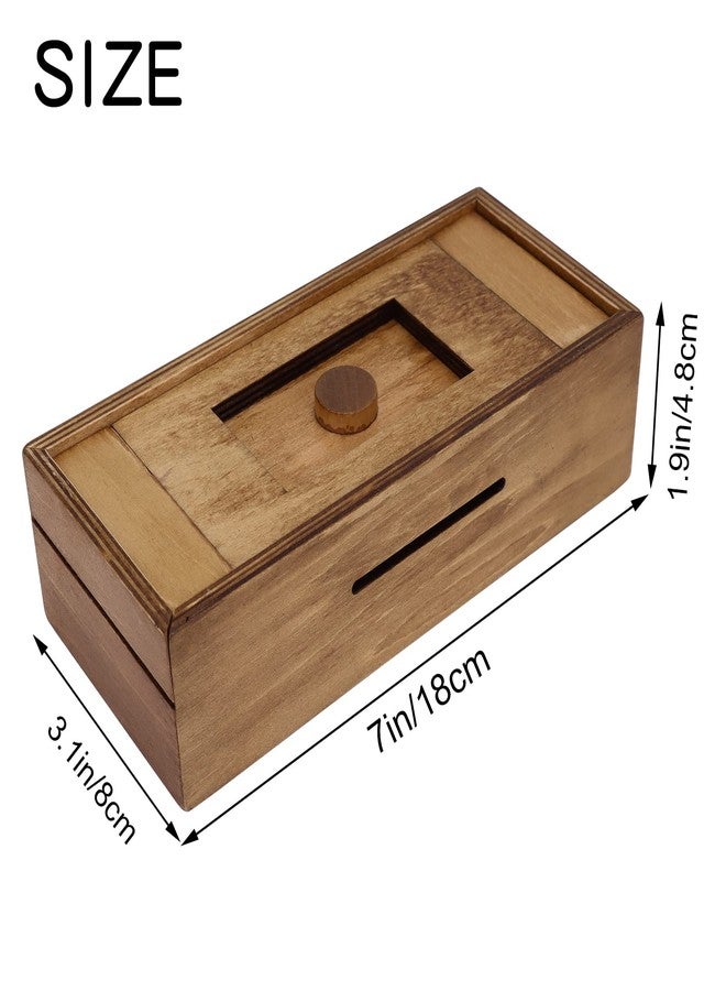 Blovec Wooden Cash Puzzle Box with Secret Compartments, Surprise Holder Money Puzzle Boxes Challenging Puzzle Brain Teasers for Adults - Image 5