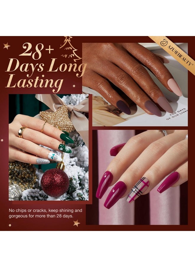 AZUREBEAUTY - 170Pcs Dip Powder Nail Kit, AZUREBEAUTY 36 Colors Brown Purple Christmas New Year Winter Dip Nail Powder Starter Set with Essential Liquid and Removal Accessories Set for French Nail Manicure Salon - Image 1