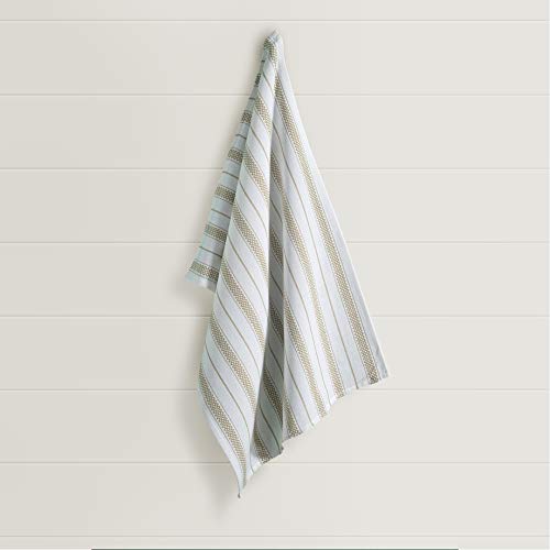 Casa De Lan Kitchen Towels Set – Pack of 6 (20’’ x 30’’) Extra Large Premium Cotton Dish Towels for Kitchen – Chain Stripe Towels – Absorbent – 100% Cotton – with Hanging Loop – Beige - Image 4