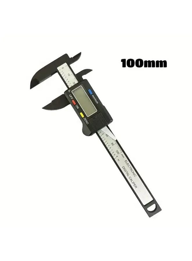 Digital Caliper 150mm 100mm Carbon Fiber ABS Battery Powered Precision Measurement - Image 1