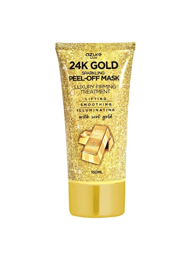 Azure Cosmetics Azure 24K Gold Firming Peel Off Face Mask Anti Aging Lifting Illuminating & Revitalizing Removes Blackheads Dirt & Oils With Hyaluronic Acid And Collagen Skin Care Made In Korea 150Ml - Image 1