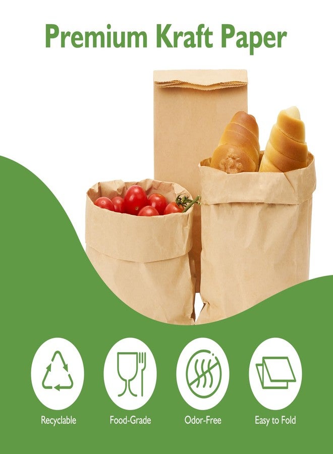 Homrelaxy 60 Pcs 4LB Paper Lunch Bags, 5.1x3.2x9.8 Inch Kraft Paper Bags, Brown Paper Bag for Snacks, Sandwiches, Crafts, Gift Bags - Image 3