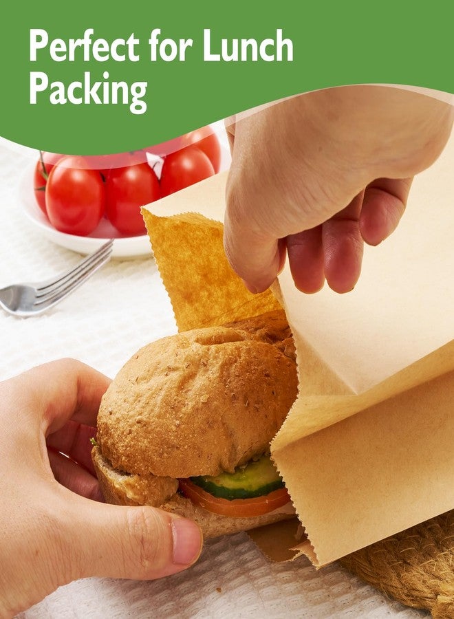Homrelaxy 60 Pcs 4LB Paper Lunch Bags, 5.1x3.2x9.8 Inch Kraft Paper Bags, Brown Paper Bag for Snacks, Sandwiches, Crafts, Gift Bags - Image 4