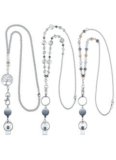 3 Pcs Id Badge Lanyard Necklace With Id Holder Clip Stainless Steel Beaded Chain Retractable Badge Reel Valentine (Chic Style) - pzsku/ZBC335008226B86263083Z/45/_/1735214629/407363f1-dff1-43a8-9fb0-d37f9618b5bd