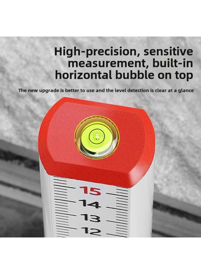 Special Floor Tile Level Meter Equal Height Ruler Bricklayer Tile Strong Magnetic Aluminum Alloy Ceiling Positioning Equal Height Ruler-Model:Ordinary Dual-use Model [double Bubble With Magnet] - Image 4