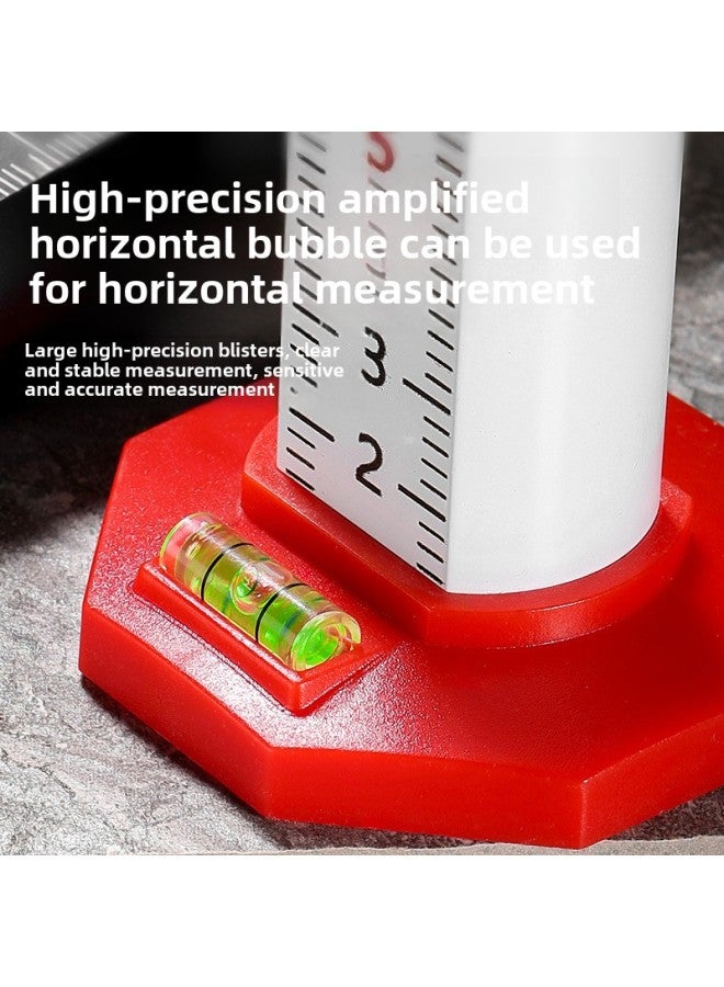 Special Floor Tile Level Meter Equal Height Ruler Bricklayer Tile Strong Magnetic Aluminum Alloy Ceiling Positioning Equal Height Ruler-Model:Ordinary Dual-use Model [double Bubble With Magnet] - Image 3