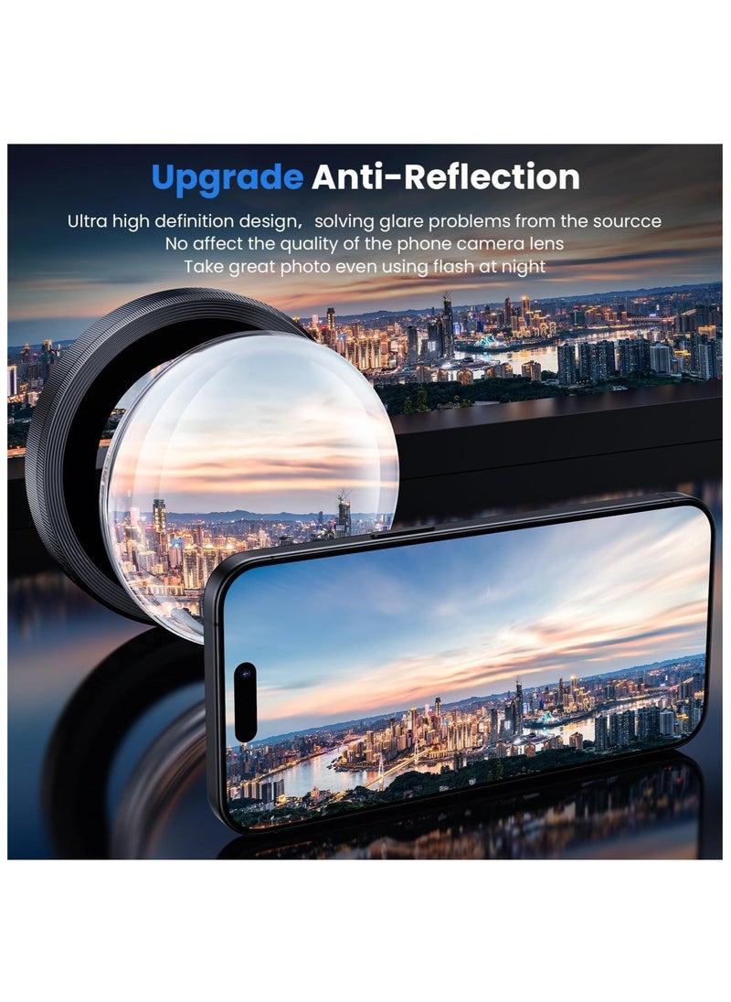 wexon - Camera Lens Protector for iPhone 16 Pro Max, 9H Hardness Tempered Glass Single Ring Cover, HD Clear, No Impact on Photography Quality, 3 Pack - Black - Image 1