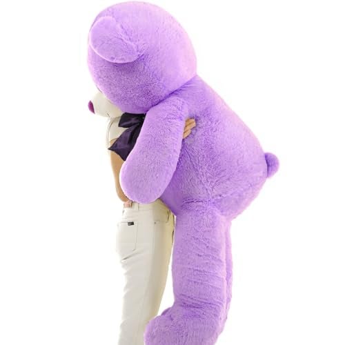 Toys Studio Large Teddy Bear 47 Inch 4ft Giant Purple Teddy Bear for Baby Shower Decorations Big Plush Toy for Kids Girls Women Christmas Valentines Day - Image 1