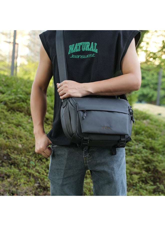 Shoulder Photography Backpack Waterproof Multifunctional Crossbody Casual Canon Micro Single Nikon Tablet SLR Camera Bag-Color:Black Small Size - Image 2
