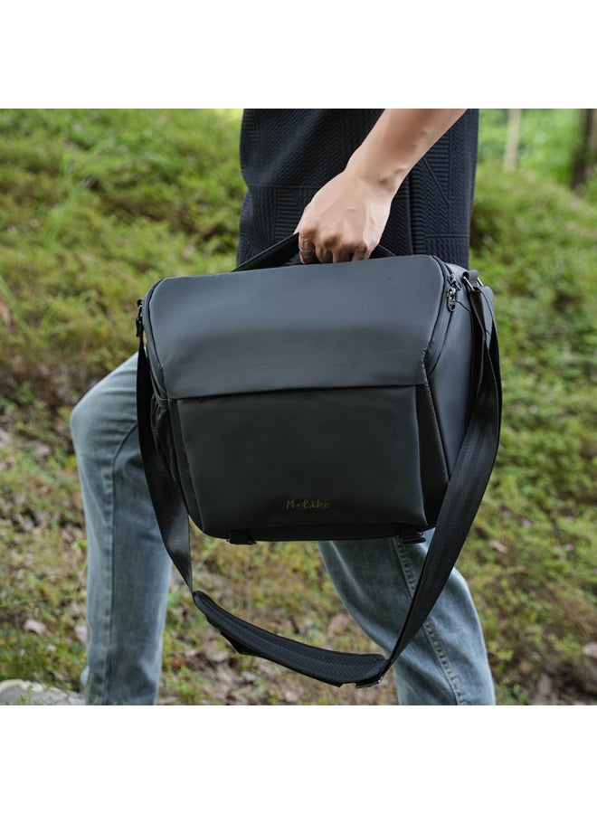 Shoulder Photography Backpack Waterproof Multifunctional Crossbody Casual Canon Micro Single Nikon Tablet SLR Camera Bag-Color:Black Small Size - Image 4