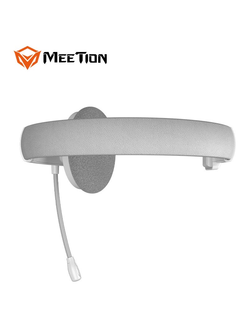 Meetion - Meetion 3.5mm Single-Ear Telephone Headset HP002 Line length 1.8 meters Compatible with multiple devices Smart Noise Canceling Microphone (White) - Image 1