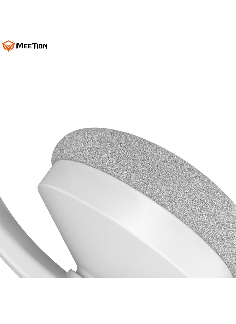 Meetion - Meetion 3.5mm Single-Ear Telephone Headset HP002 Line length 1.8 meters Compatible with multiple devices Smart Noise Canceling Microphone (White) - Image 1