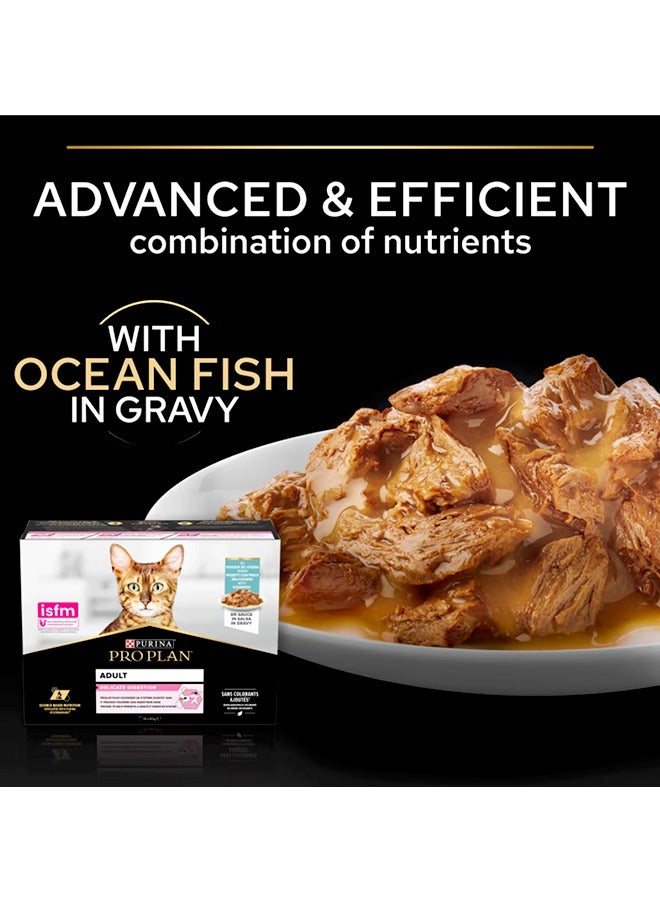 PURINA Pro Plan Delicate Cat Food Ocean fish In Gravy - 85G (Pack Of 10) - Image 3