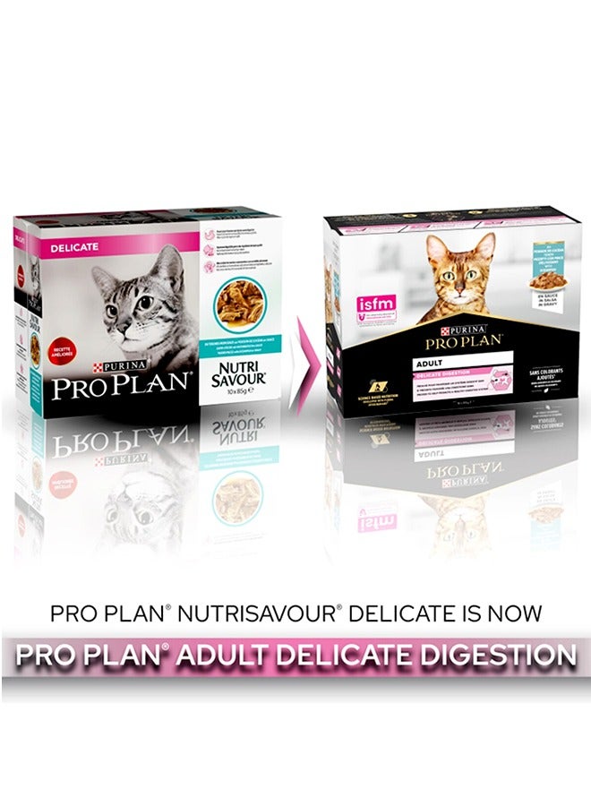 PURINA Pro Plan Delicate Cat Food Ocean fish In Gravy - 85G (Pack Of 10) - Image 4