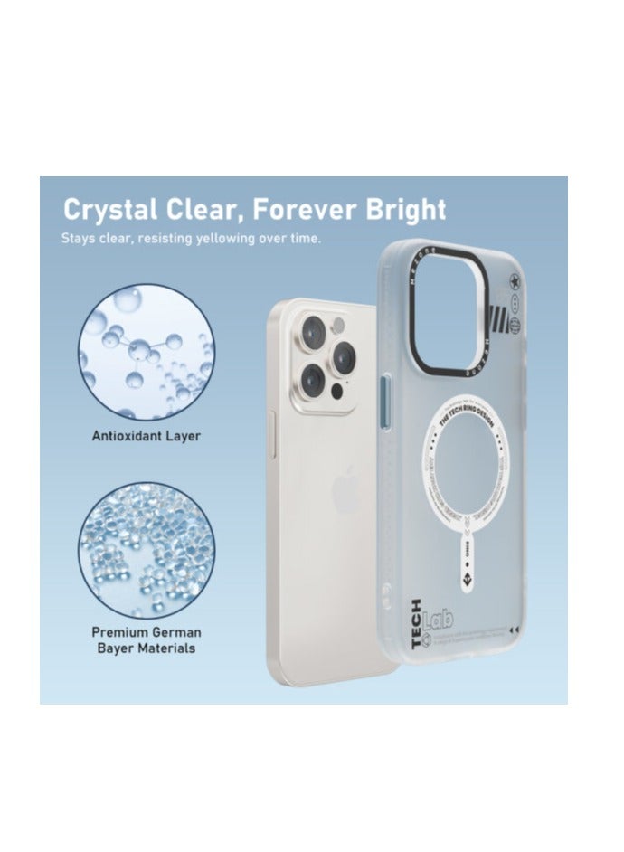 Mezone Tech iPhone 15 Matte MagSafe Case, Shockproof & Anti-Yellowing Phone Case Reinforced Corners with Airguard, White - Image 5