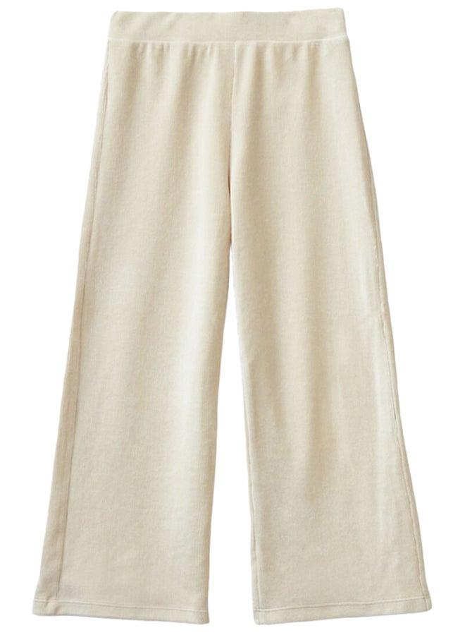 بينيتون بنات بنطلون شنيل واسع