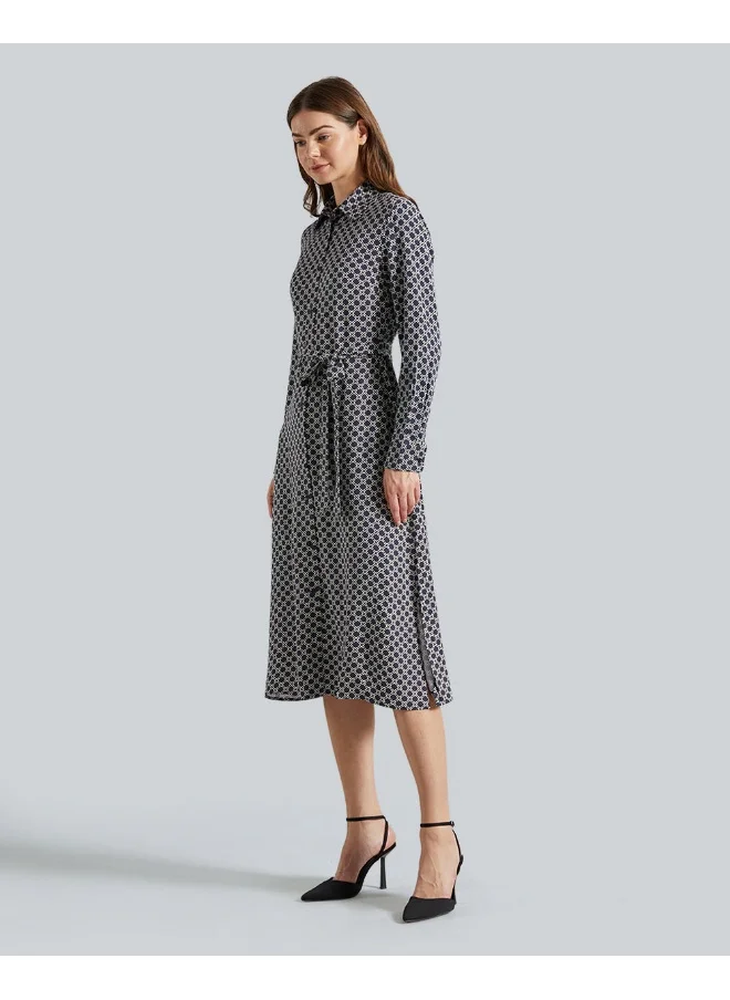 غانت SLIM GEOMETRIC PRINTED SHIRT DRESS