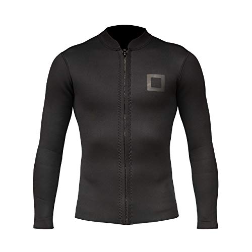 Surf Squared Men's Wetsuit Top Jacket 2mm or 3mm - Neoprene Long Sleeve for Warmth & Comfort, Extended Back Flap - Ideal for Surfing, Snorkeling & Watersports - 2X-Large - 3MM - Image 1