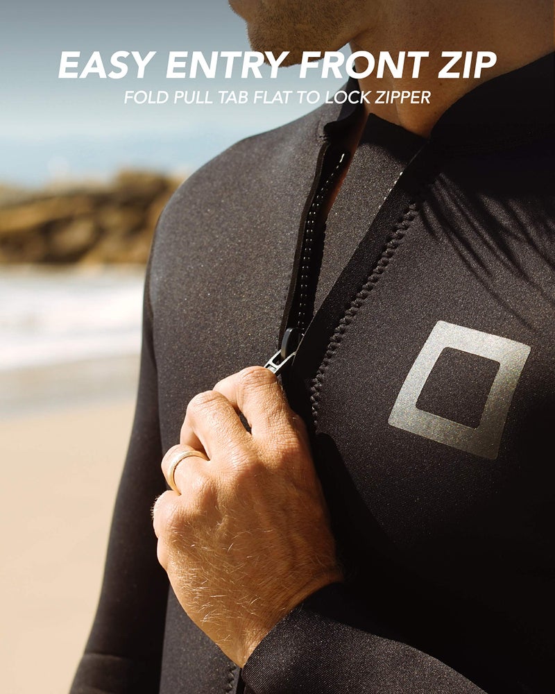 Surf Squared Men's Wetsuit Top Jacket 2mm or 3mm - Neoprene Long Sleeve for Warmth & Comfort, Extended Back Flap - Ideal for Surfing, Snorkeling & Watersports - 2X-Large - 3MM - Image 2
