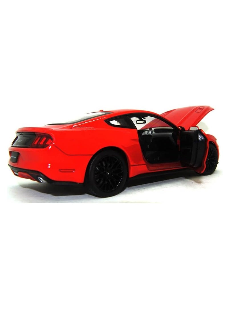 Welly 1:24 Scale 2015 Ford Mustang GT Diecast Model Car - Red Collectible
