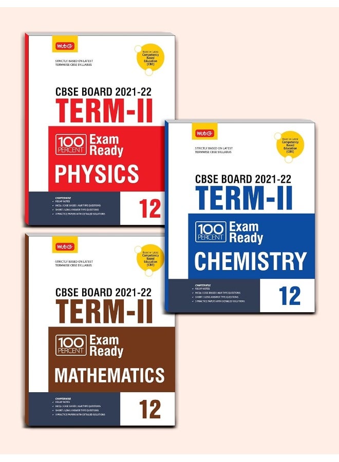MTG 100 Percent Exam Ready Mathematics Term 2 Class 12 Book for CBSE Board Exam 2022 - MCQs, Case Based, Short / Long Answer type Questions (Based on Latest Termwise CBSE Syllabus) 