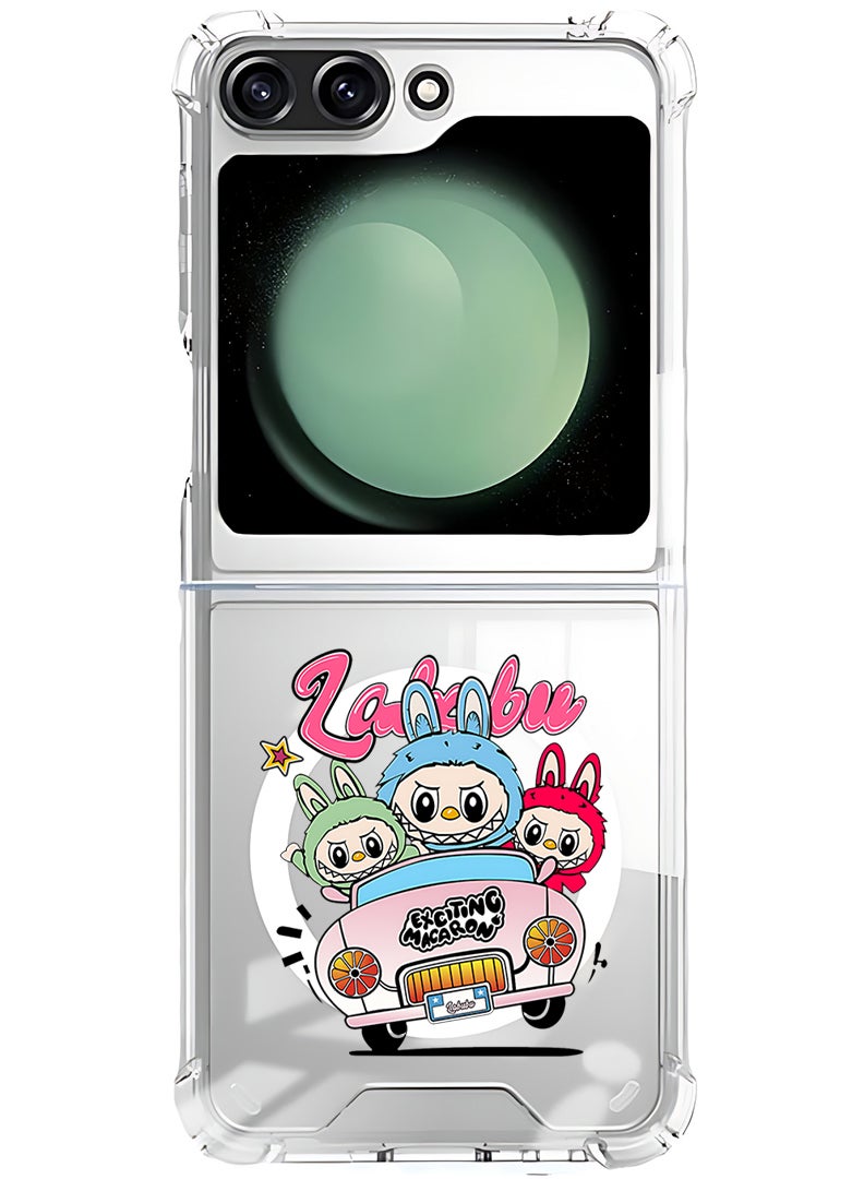 Theodor Magnetic Case for Samsung Galaxy Z Flip 6 Compatible with MagSafe Wireless Charging, Shockproof Phone Bumper Cover Labubu (1) - Image 1