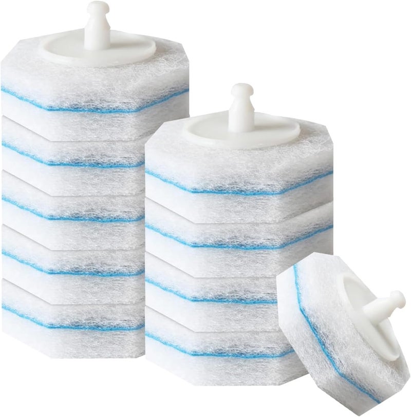 YHRY Toilet Brush Wand Heads, 10Pcs Refills Toilet Brush Heads for Toilet and Bathroom Cleaning, Disposable Sponge Heads for Bathroom Cleaning, Compatible with Clorox Toilet Brush Wand Refills - Image 1