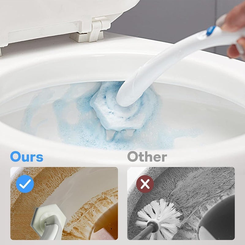 YHRY Toilet Brush Wand Heads, 10Pcs Refills Toilet Brush Heads for Toilet and Bathroom Cleaning, Disposable Sponge Heads for Bathroom Cleaning, Compatible with Clorox Toilet Brush Wand Refills - Image 4