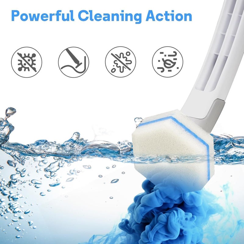 YHRY Toilet Brush Wand Heads, 10Pcs Refills Toilet Brush Heads for Toilet and Bathroom Cleaning, Disposable Sponge Heads for Bathroom Cleaning, Compatible with Clorox Toilet Brush Wand Refills - Image 5