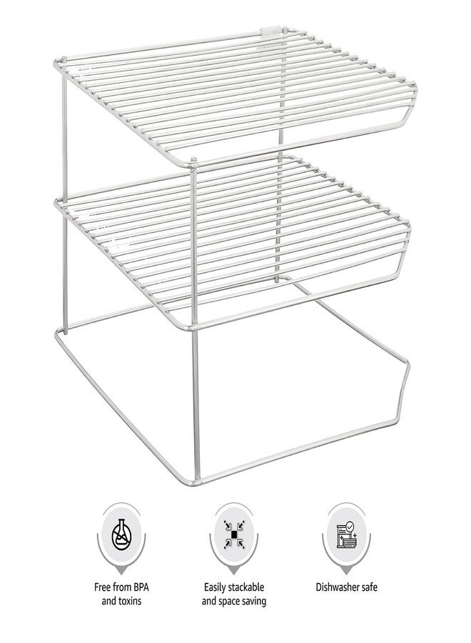 Homify Stainless Steel 3-Tier Countertop Storage Rack For Corners, Multipurpose Stainless Steel Kitchen Plate Dish Corner Rack Stand Holder, Corner Shelf - Image 5