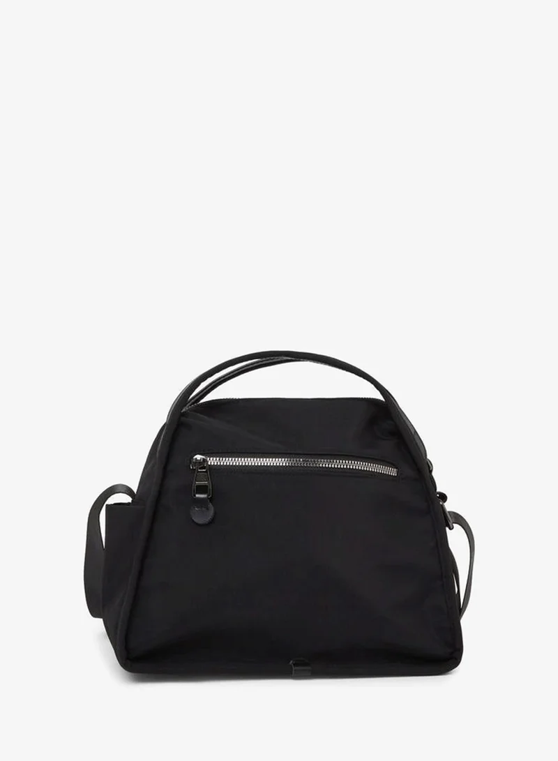 ستايلي Black Solid Shoulder Bag with Dual Handle