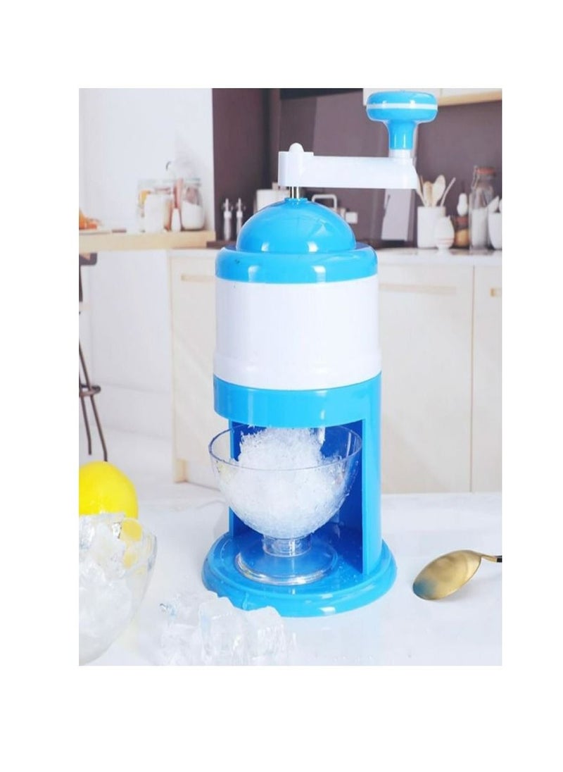 Arabest - Portable Ice Crusher and Shaved Ice Machine with Free Ice Cube Trays Manual Crushed Ice Crusher Shaver For Kids Home (Light Blue) - Image 1